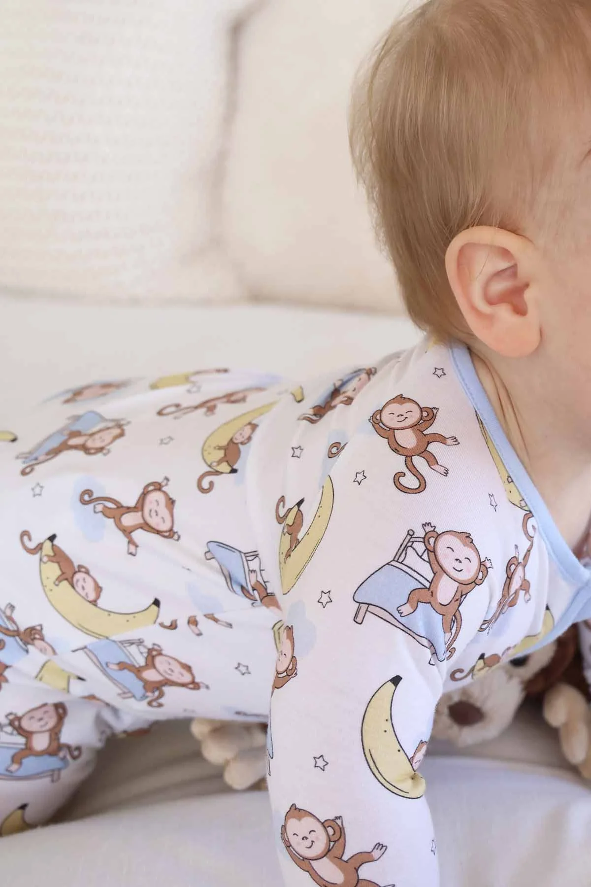 Monkey See, Monkey Snooze Convertible Zip Romper - Image 5