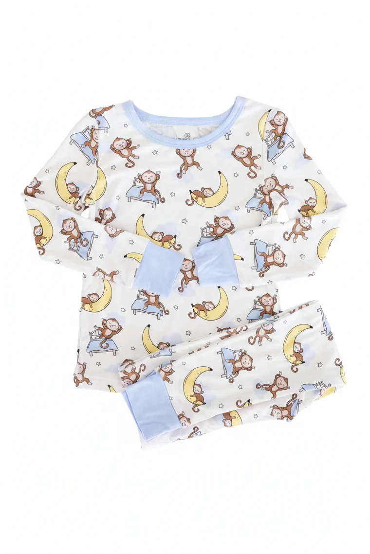 Monkey See, Monkey Snooze Two Piece Pajama Set - Image 6