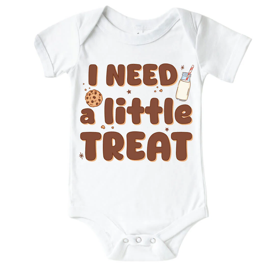 Need A Little Treat Graphic Bodysuit & Kids Tee | White - Image 2