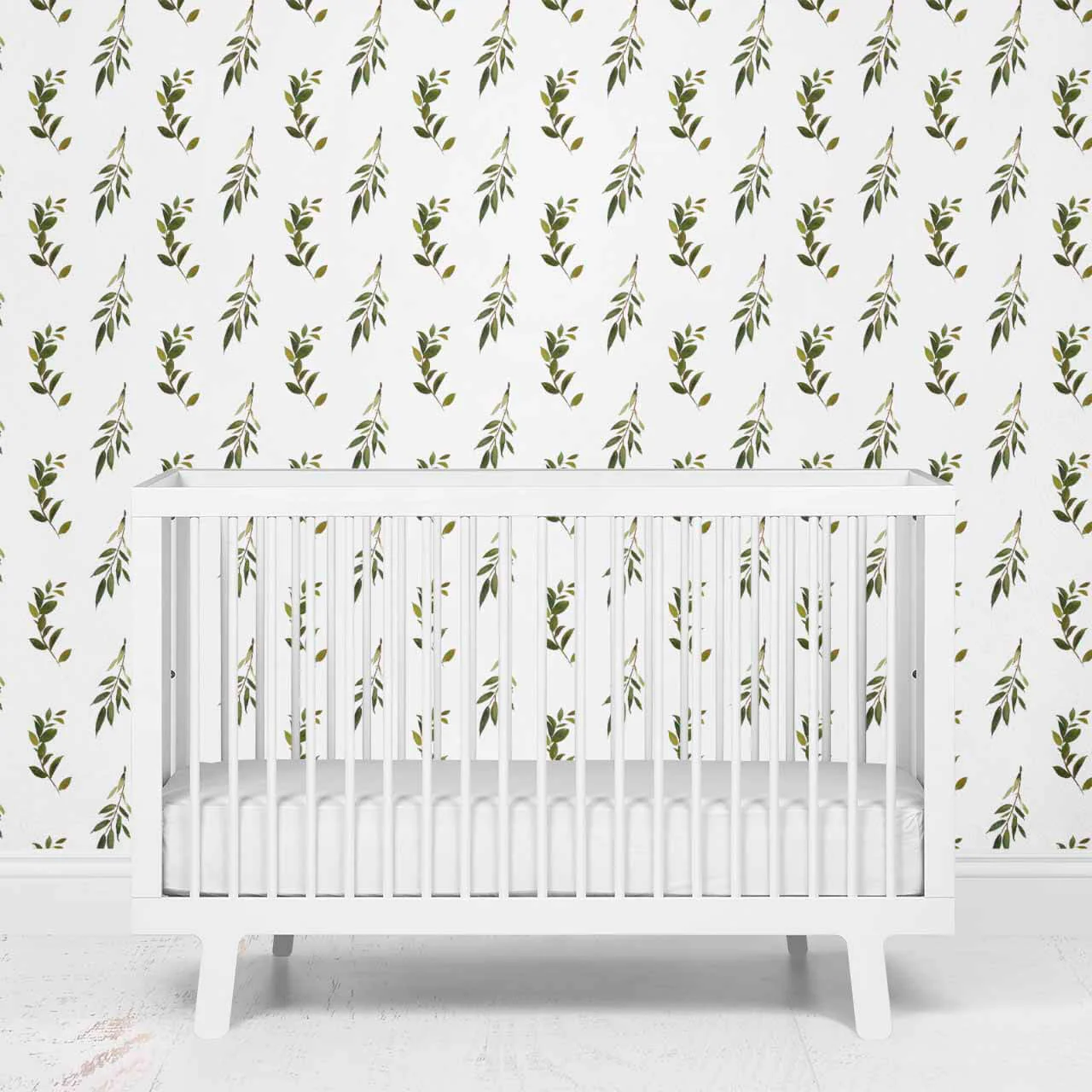 Olive Leaf Farmhouse Removable Wallpaper - Image 2