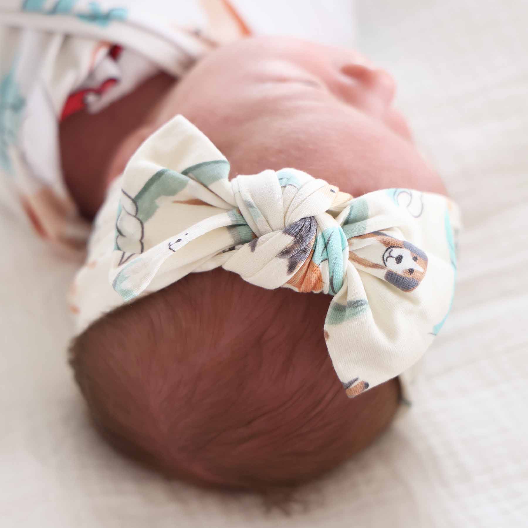 Paddle Pups Knit Large Bow Headwrap - Image 5