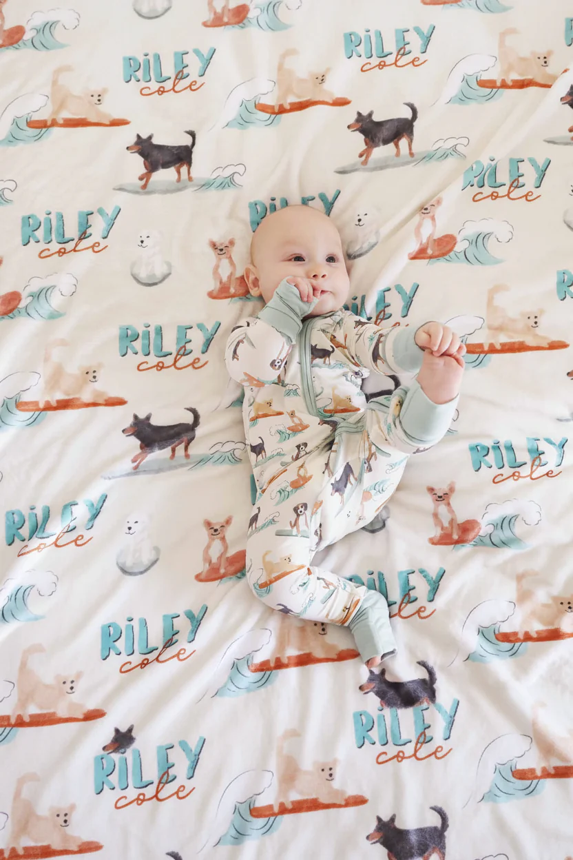 Paddle Pups Personalized Kids Blanket