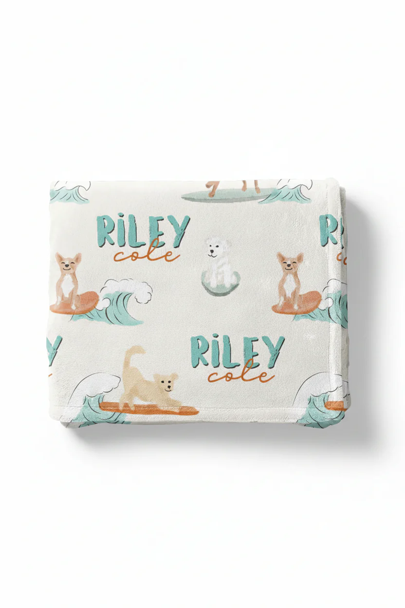 Paddle Pups Personalized Kids Blanket - Image 2
