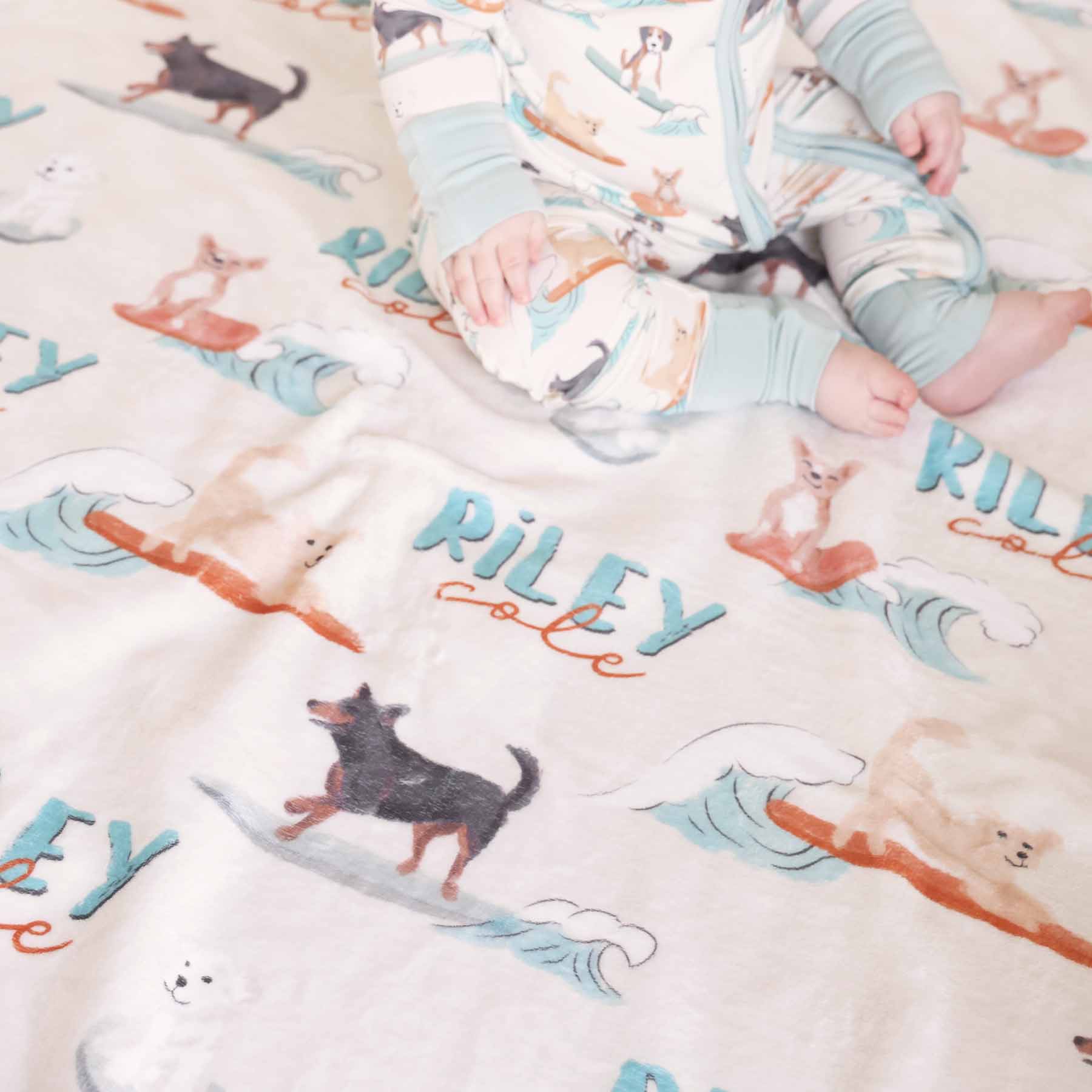 Paddle Pups Personalized Kids Blanket - Image 6