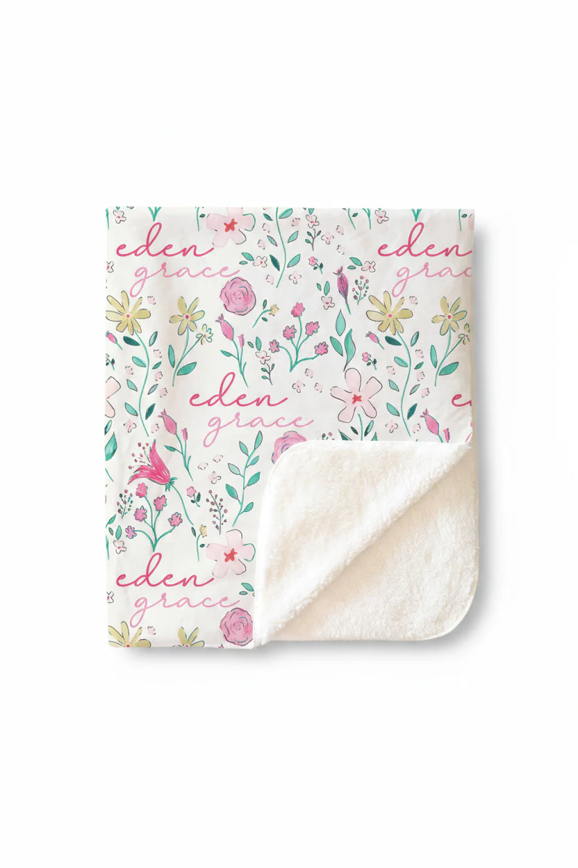Paris Petals Personalized Kids Blanket - Image 7