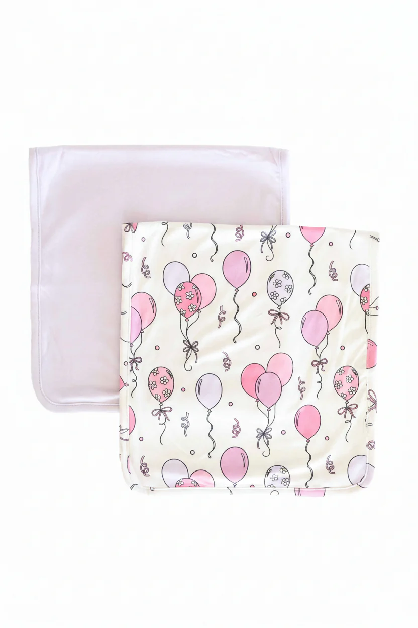 Party Time 2pc Burp Cloth Set | Pink