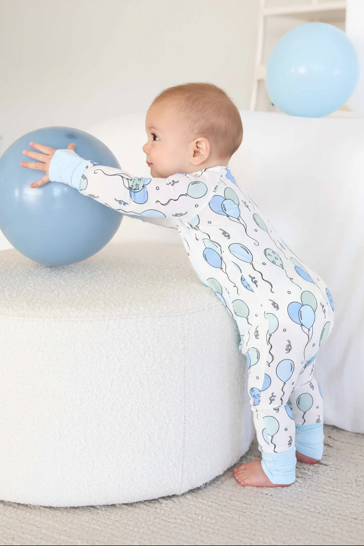 Party Time Convertible Zip Romper | Blue - Image 10