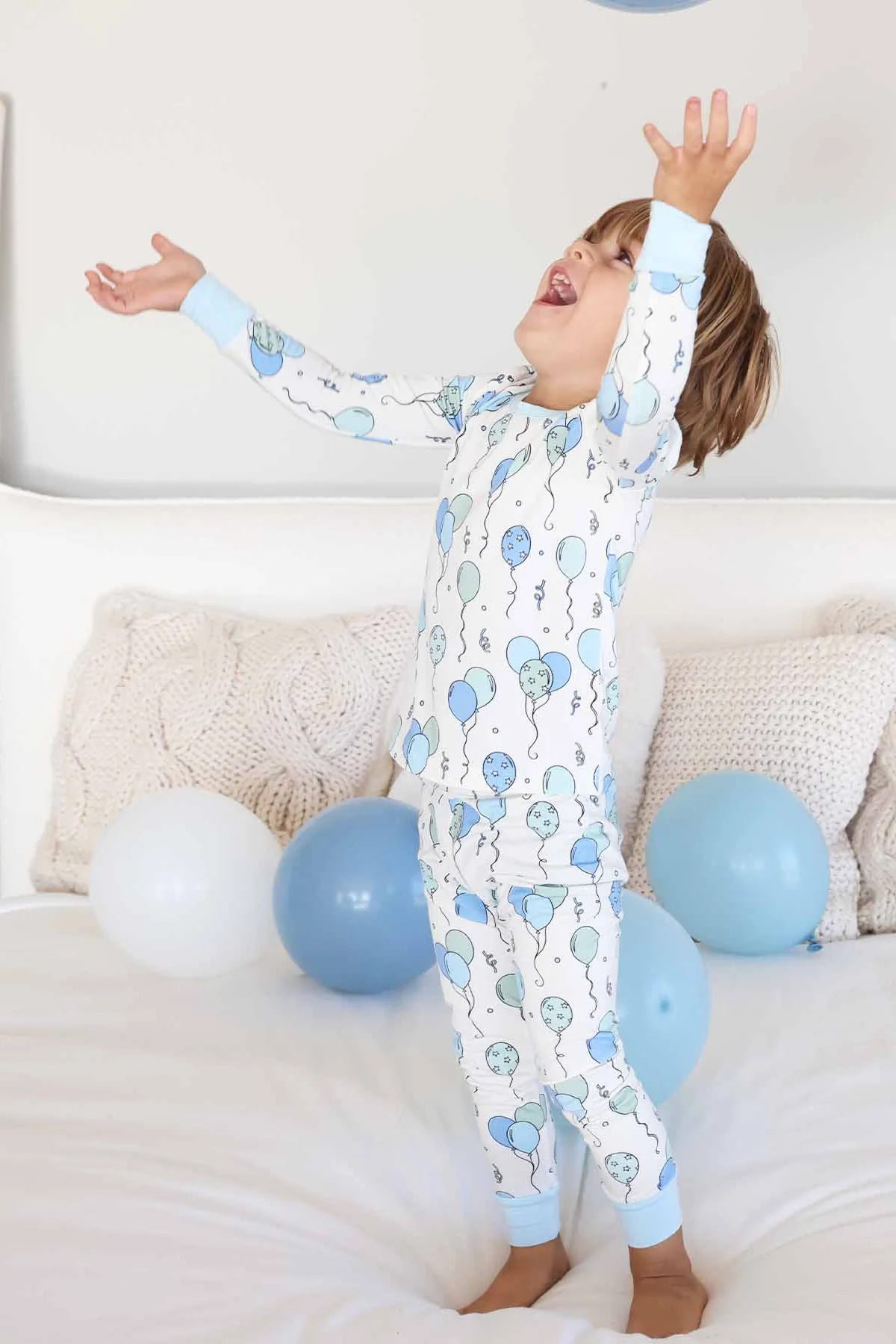 Party Time Two Piece Pajama Set | Blue - Image 10