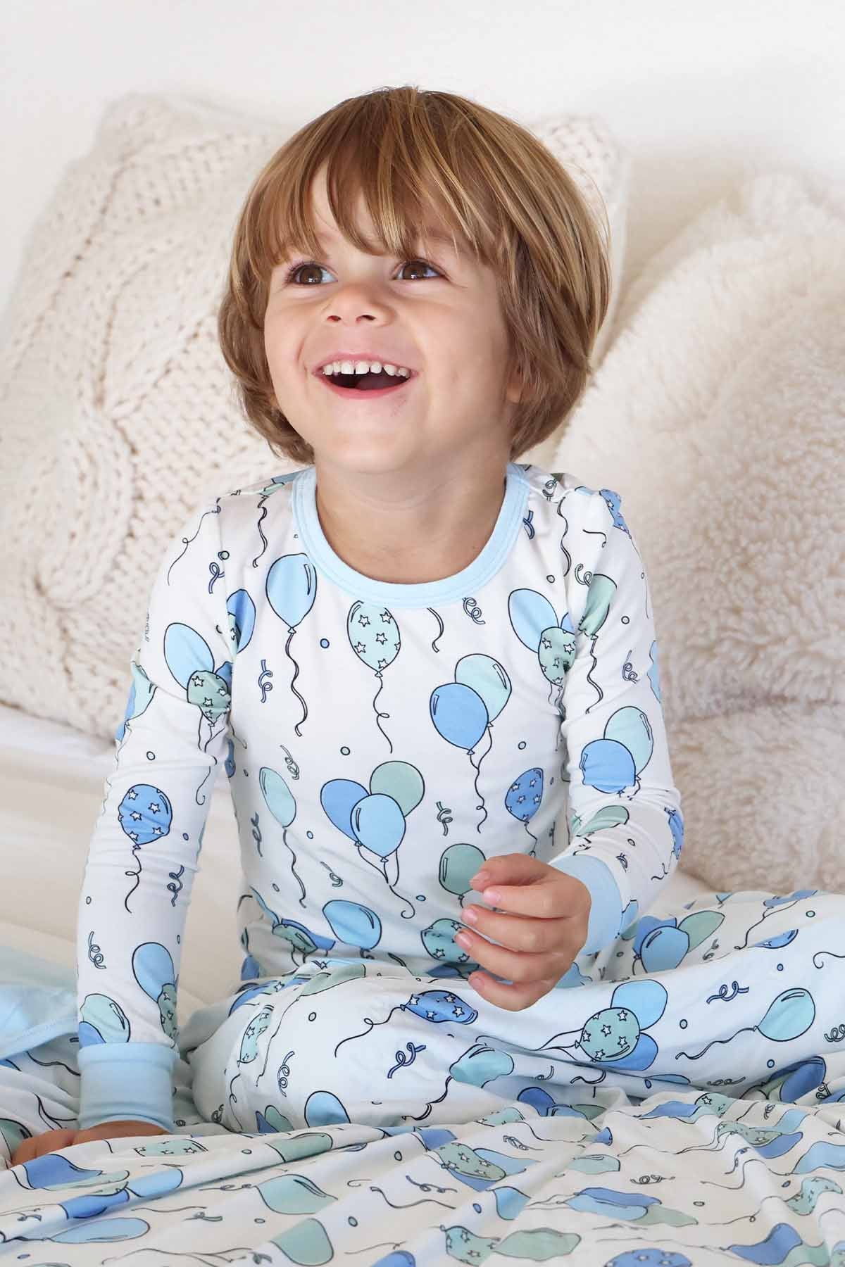 Party Time Two Piece Pajama Set | Blue - Image 13
