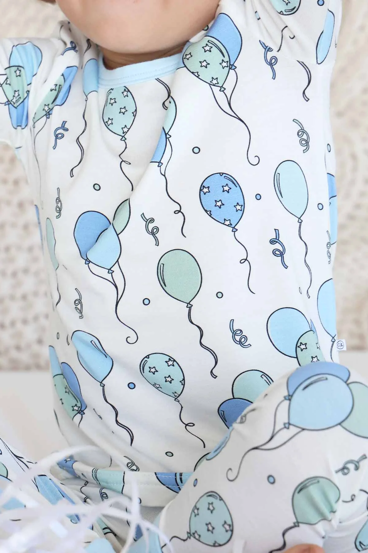 Party Time Two Piece Pajama Set | Blue - Image 3