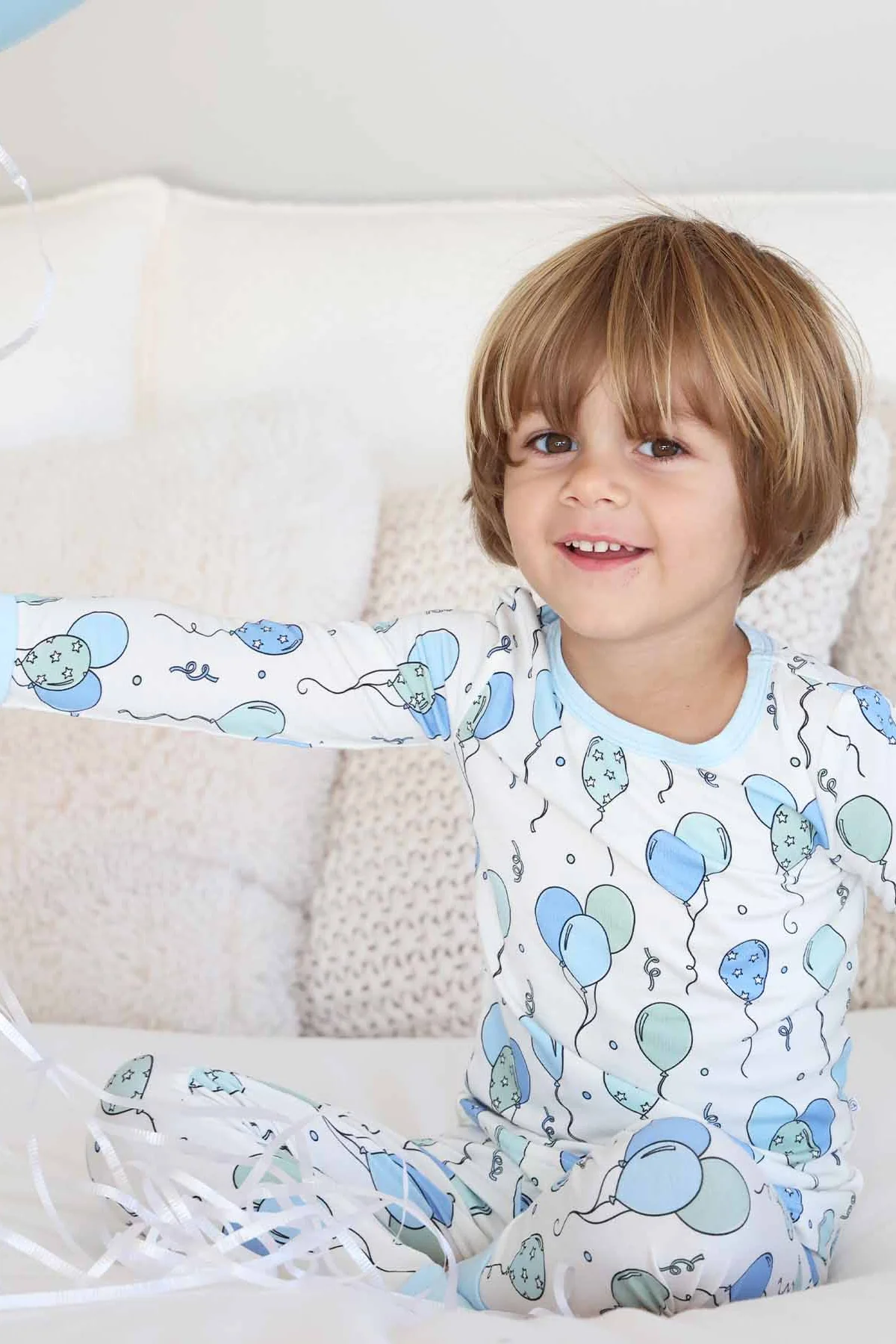 Party Time Two Piece Pajama Set | Blue - Image 4