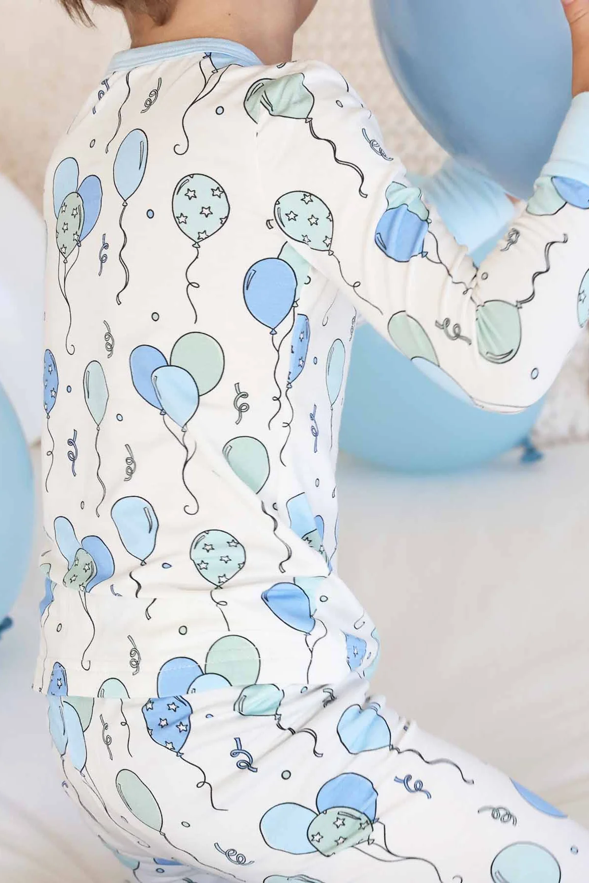 Party Time Two Piece Pajama Set | Blue - Image 5