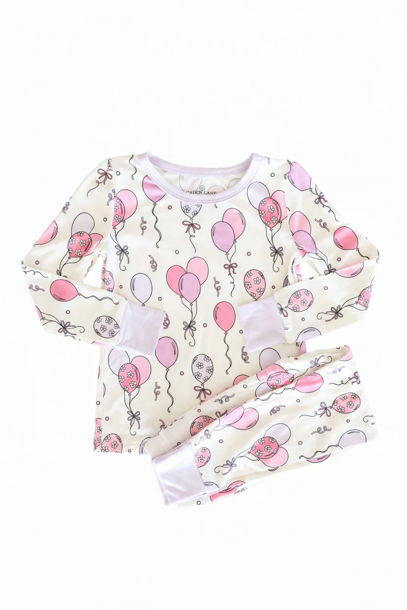 Party Time Two Piece Pajama Set | Pink - Image 5