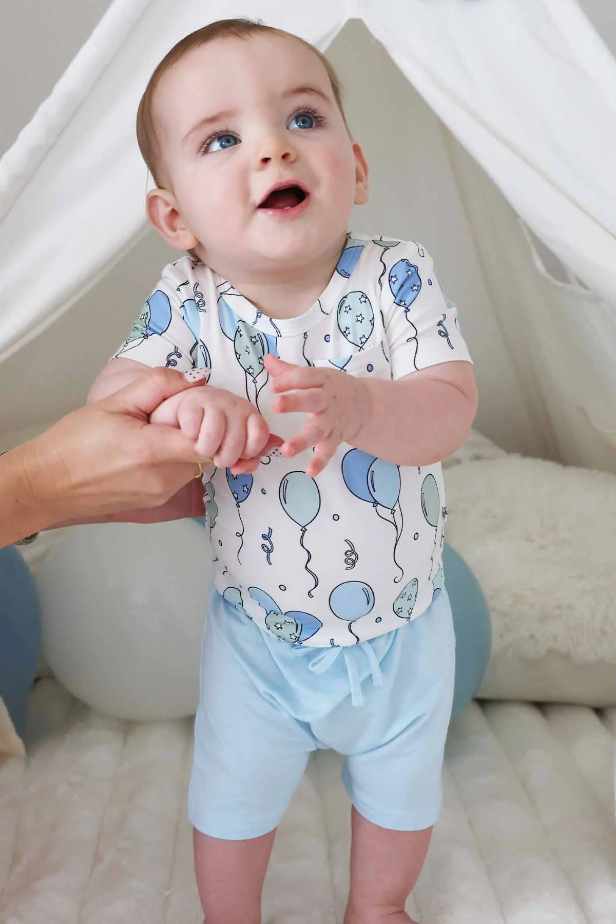 Party Time Two Piece Pocket Short Set | Blue - Image 7