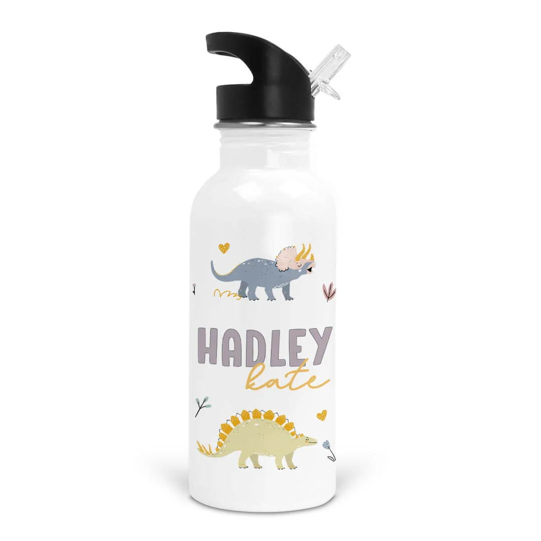 Pastel Dino Personalized Kids Water Bottle