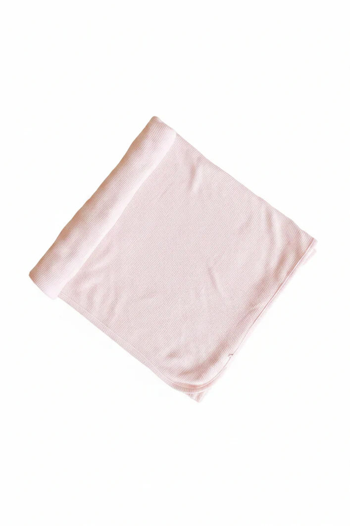 Pearl Pink Bamboo Waffle Oversized Swaddle Blanket - Image 2