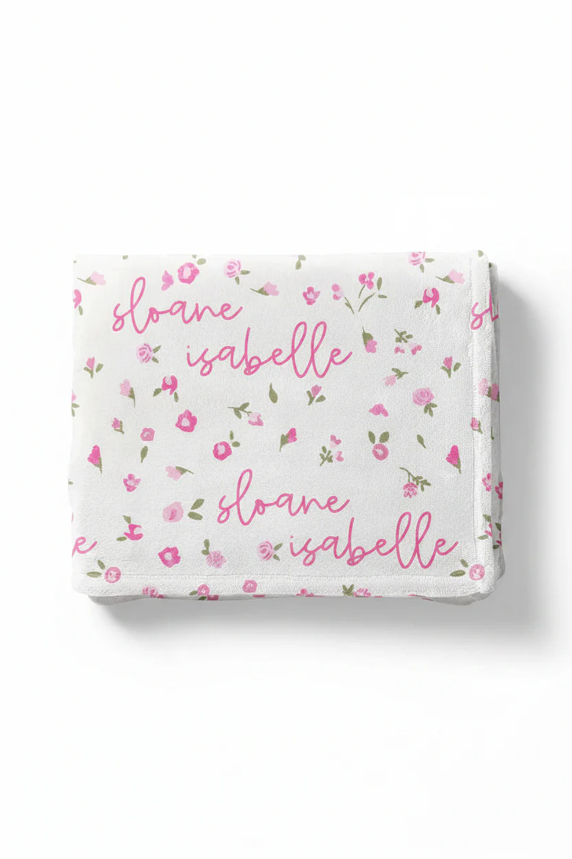 Penny's Posies Personalized Kids Blanket