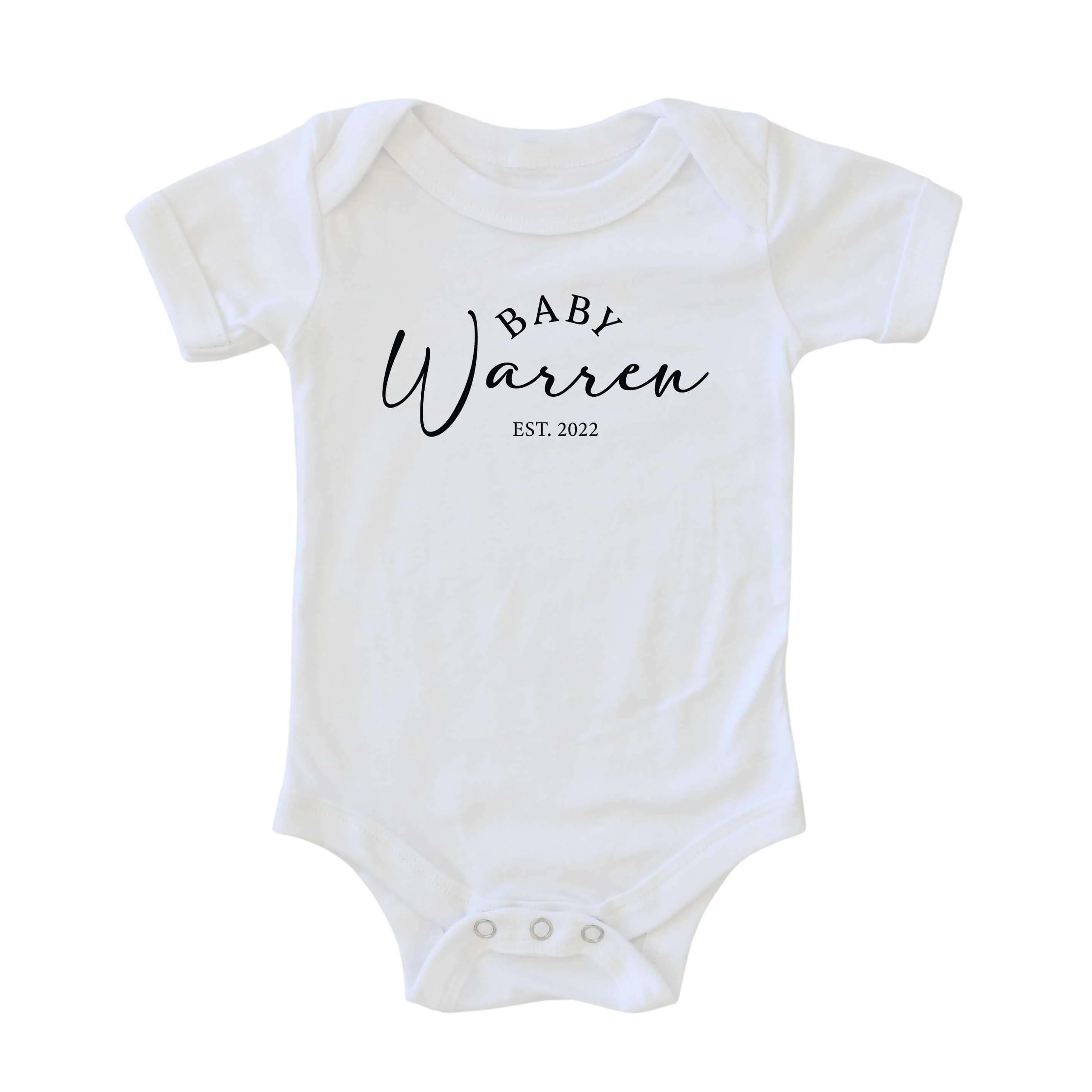 Personalized Baby Established Graphic Bodysuit | White - Image 2