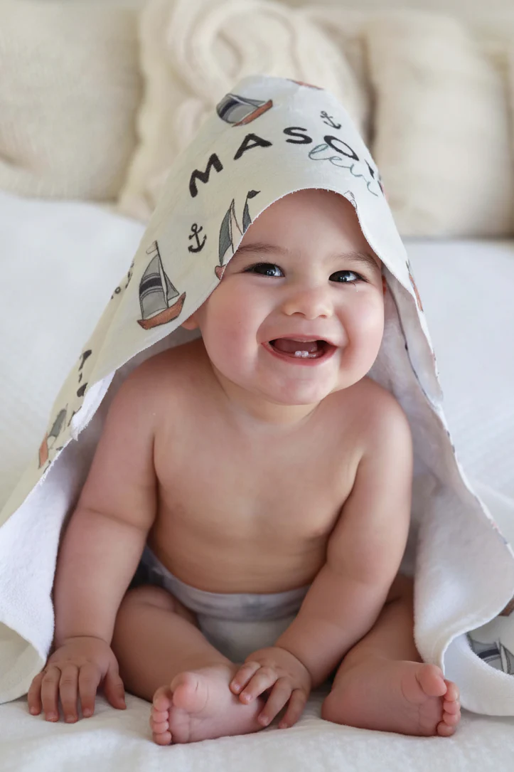 Personalized Hooded Towel | Set Sail - Image 5