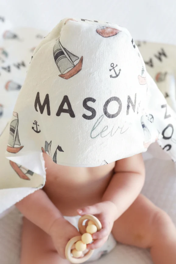 Personalized Hooded Towel | Set Sail - Image 6