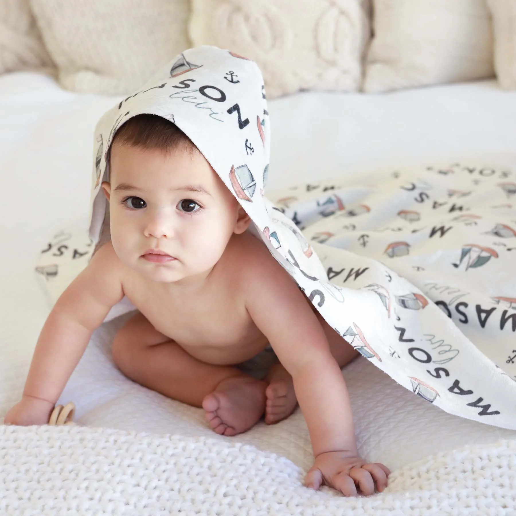 Personalized Hooded Towel | Set Sail - Image 8