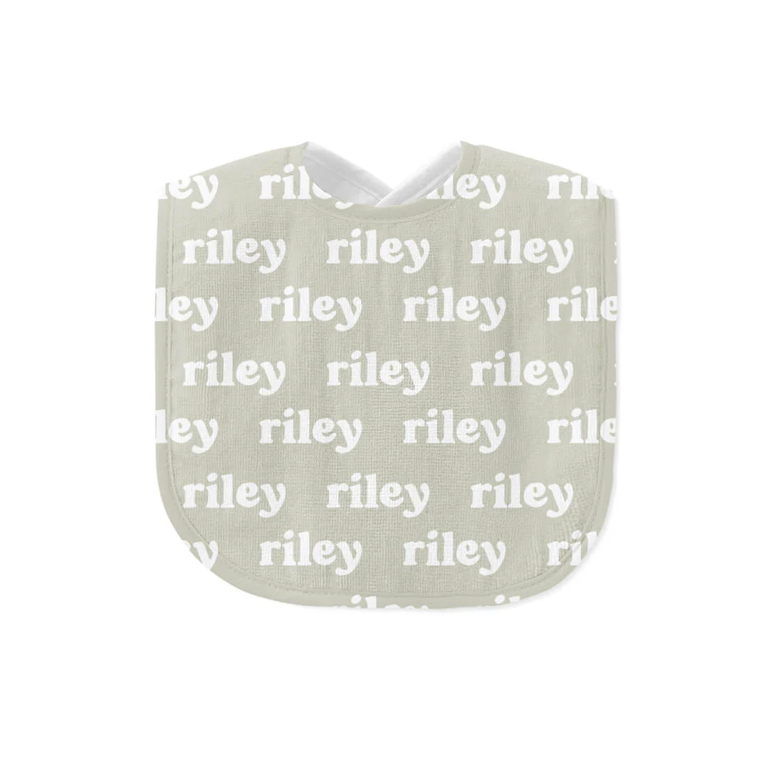 Personalized Baby Name Bib | Basil - Image 2