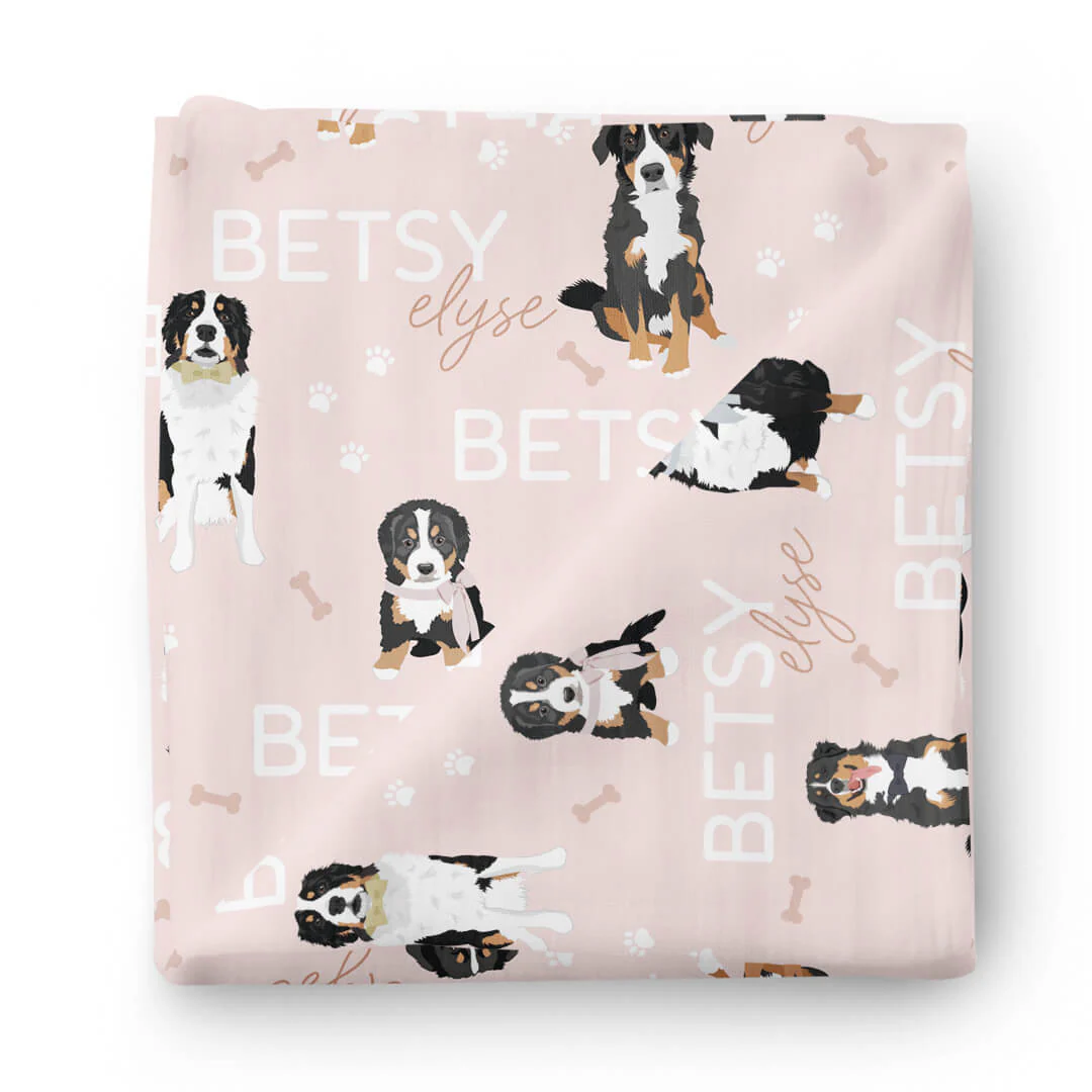 Personalized Baby Name Swaddle Blanket | Dog Breeds - Image 32