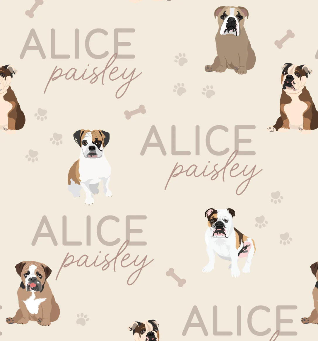 Personalized Baby Name Swaddle Blanket | Dog Breeds - Image 60