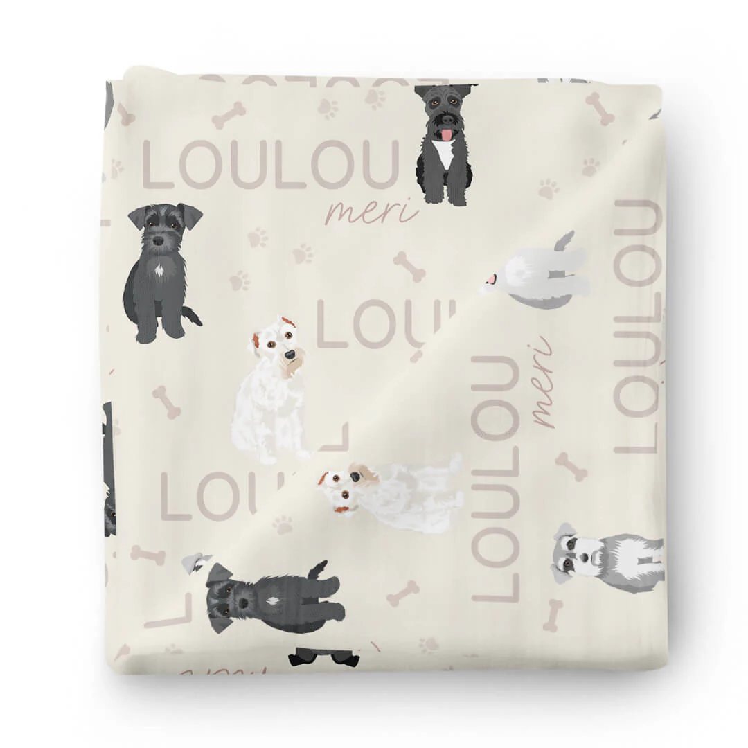 Personalized Baby Name Swaddle Blanket | Dog Breeds - Image 90