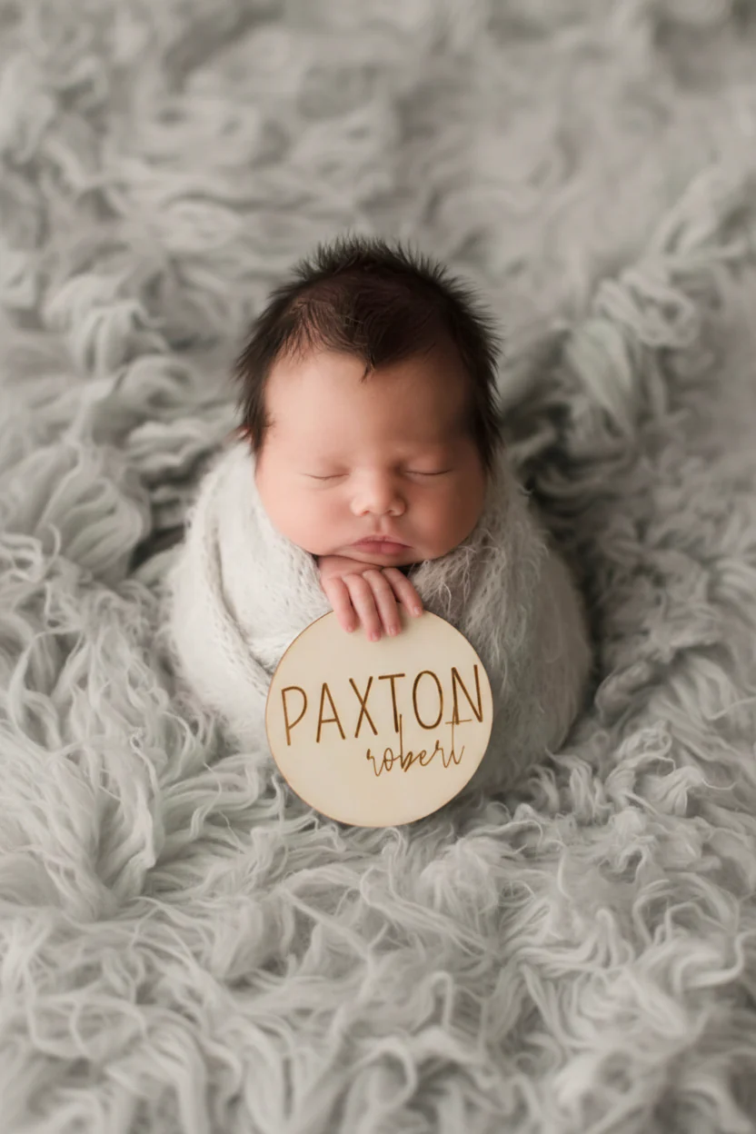 Personalized Baby Name Wood Announcement | Block - Image 3