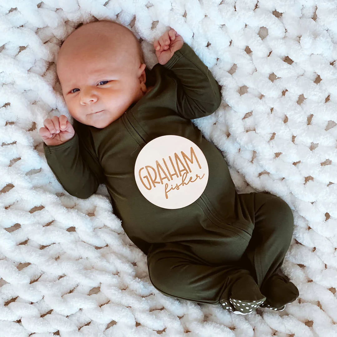 Personalized Baby Name Wood Announcement | Whimsy - Image 2