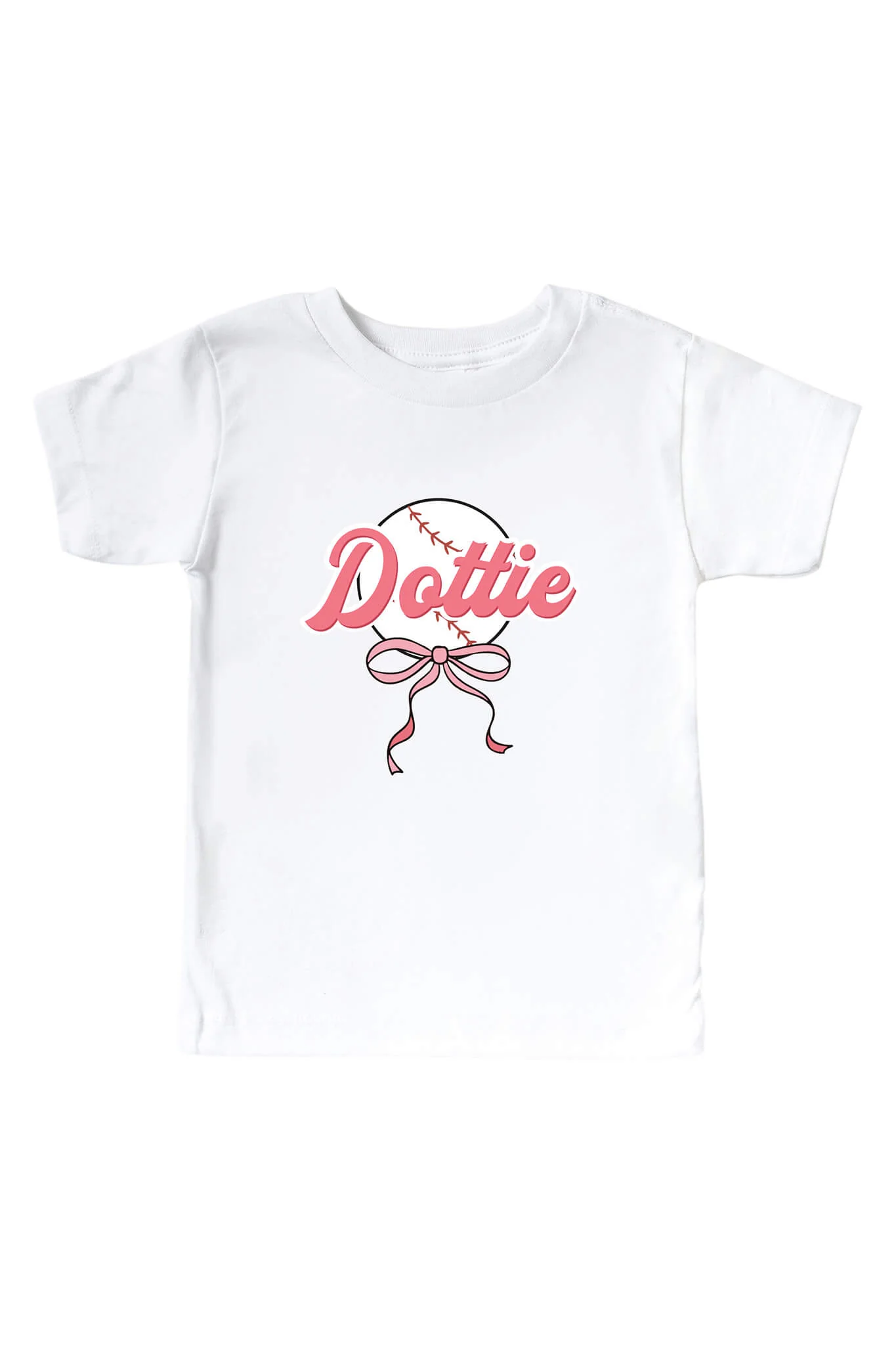 Personalized Ballpark Babes Graphic Bodysuit & Kids Tee | White - Image 3