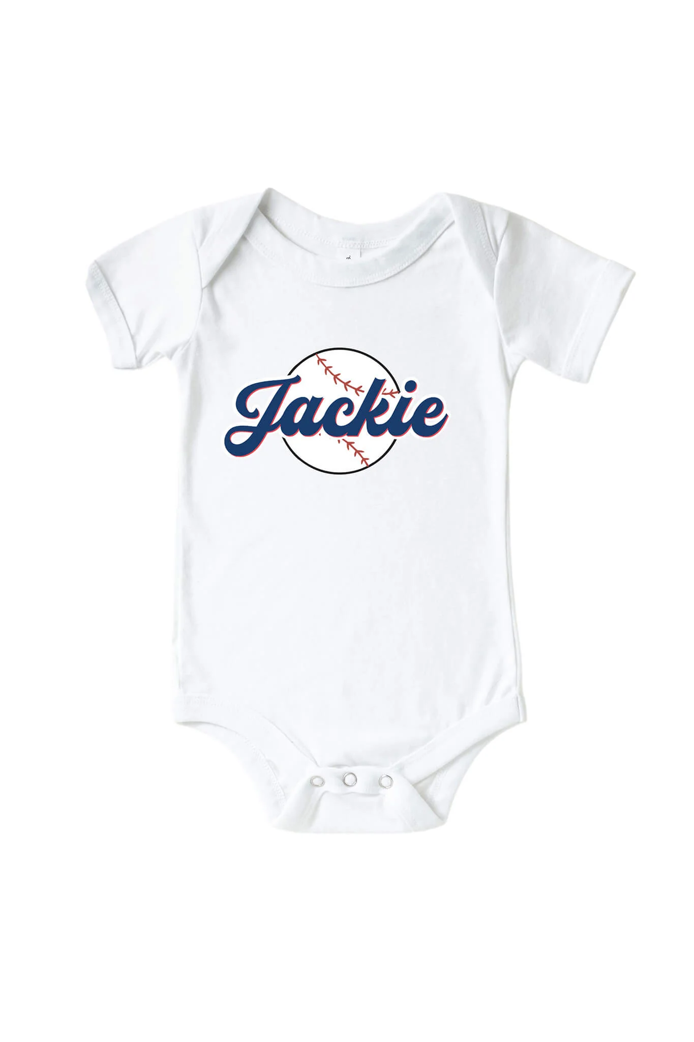 Personalized Ballpark Bros Graphic Bodysuit & Kids Tee | White - Image 2