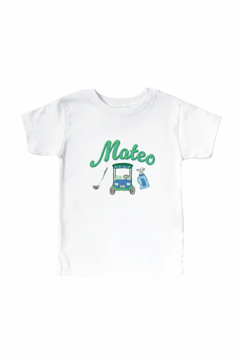 Personalized Birdie Babes Kids Graphic Tee | White - Image 3