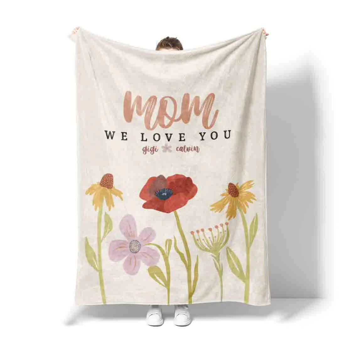 Personalized Blanket | Flowers Picked For Mom