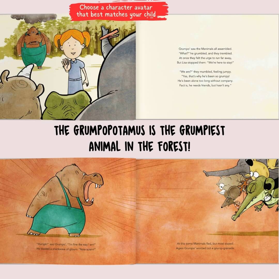 Personalized Book | Your Child and the Grumpopotamus - Image 4