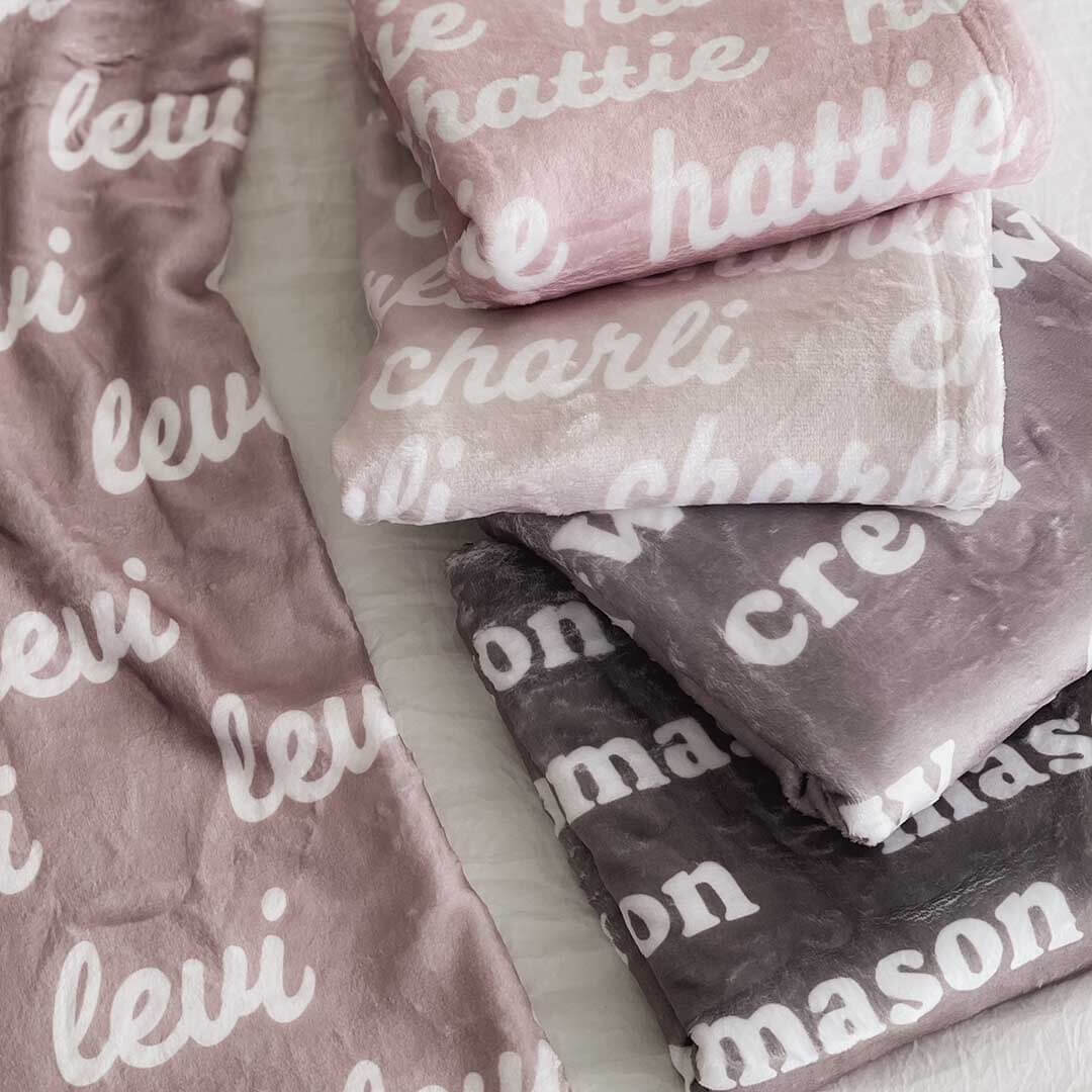 Personalized Color Blanket | Pale Pink - Image 2