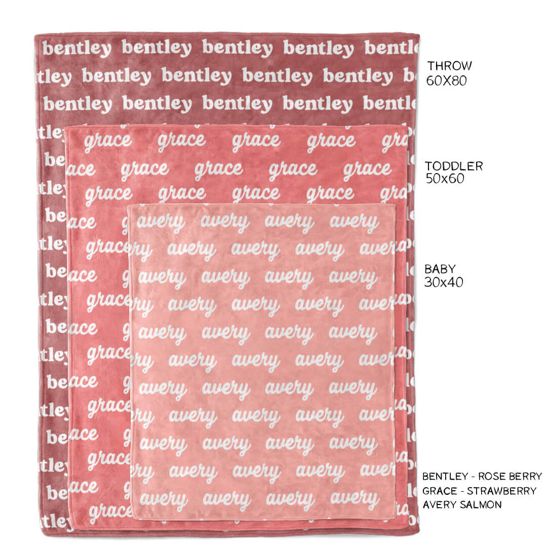 Personalized Color Blanket | Salmon - Image 3