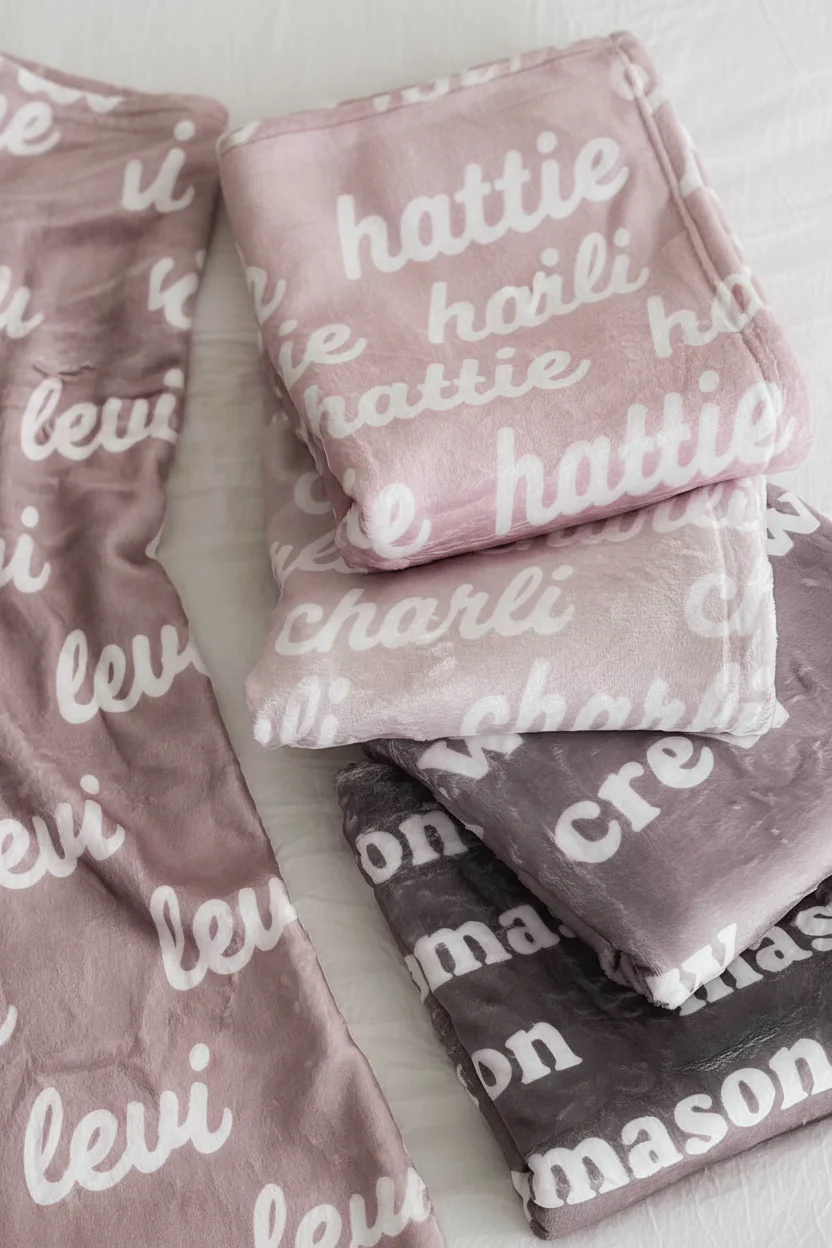 Personalized Color Blanket | Taupe - Image 2