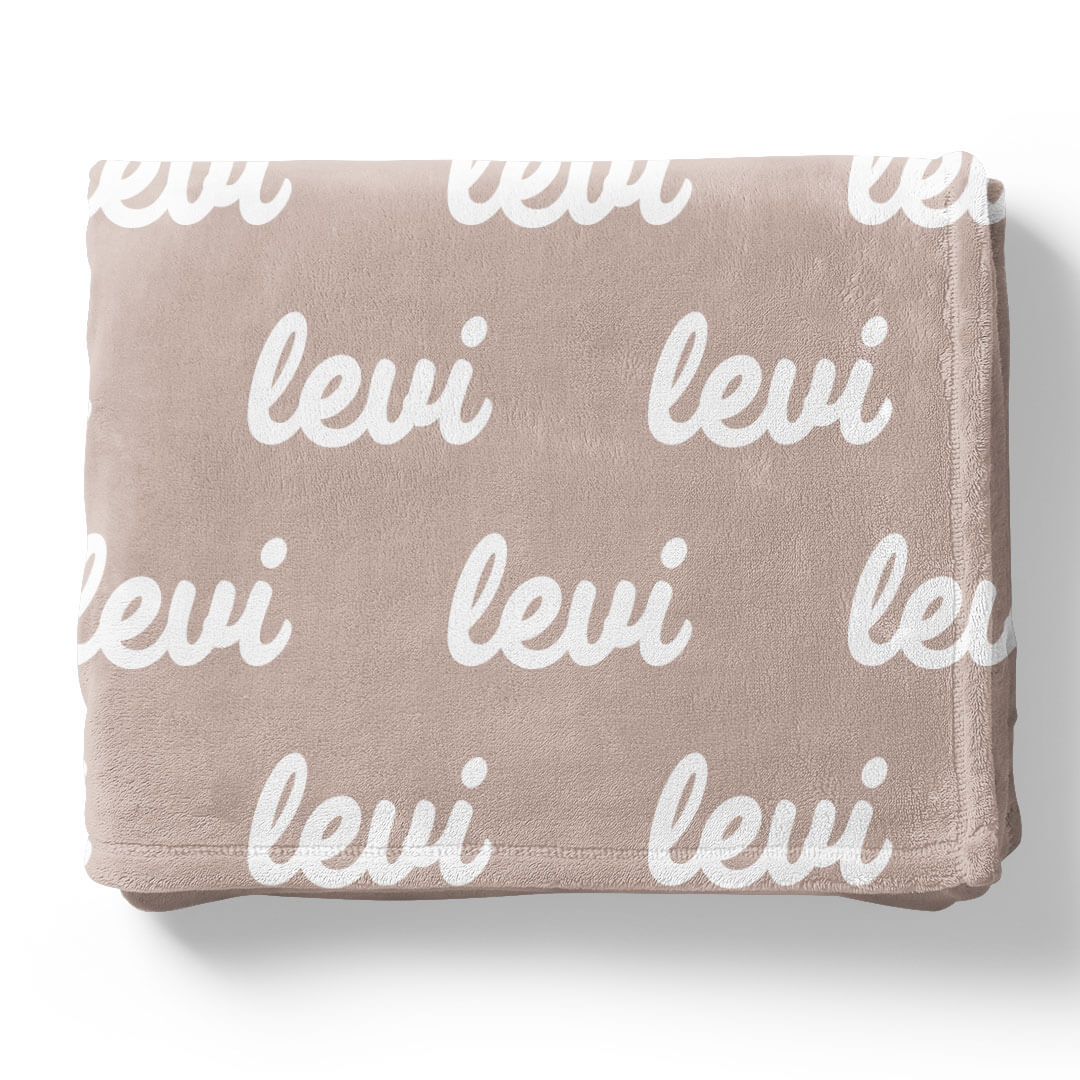 Personalized Color Blanket | Taupe - Image 7