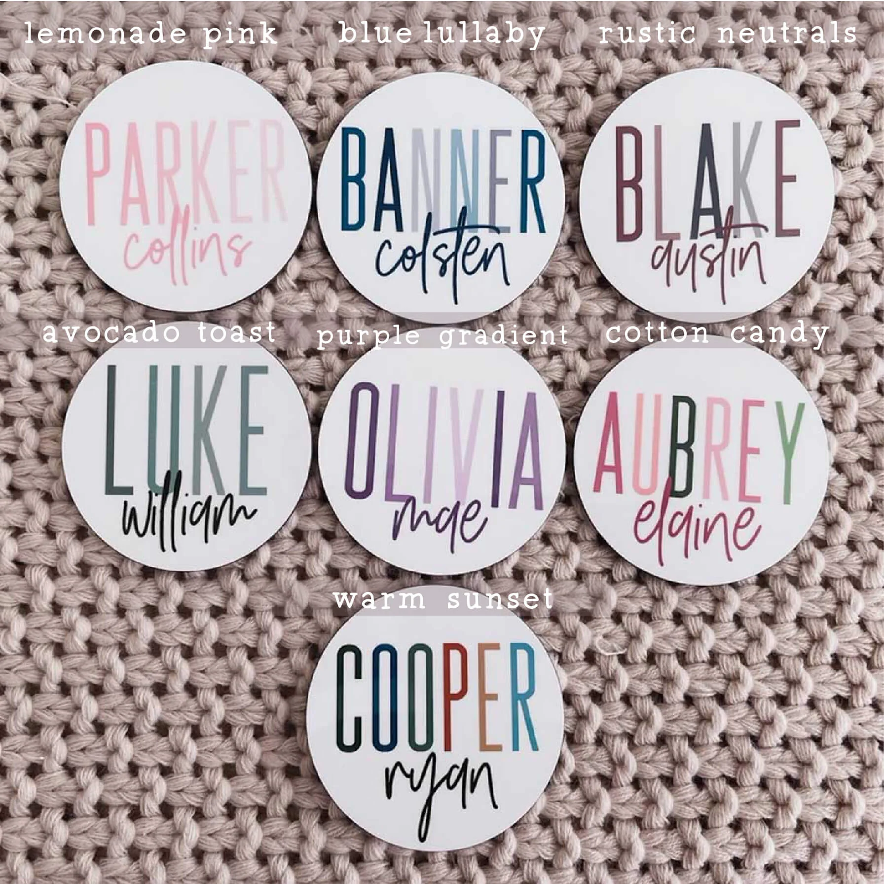 Personalized Color Block Baby Name Announcement - Image 3