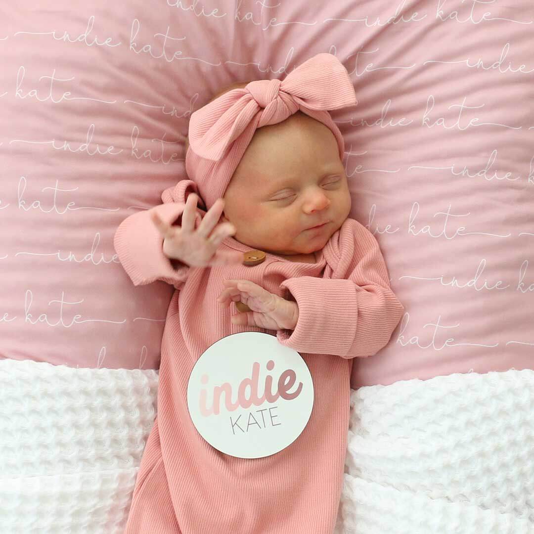 Personalized Colorful Script Baby Name Announcement - Image 4
