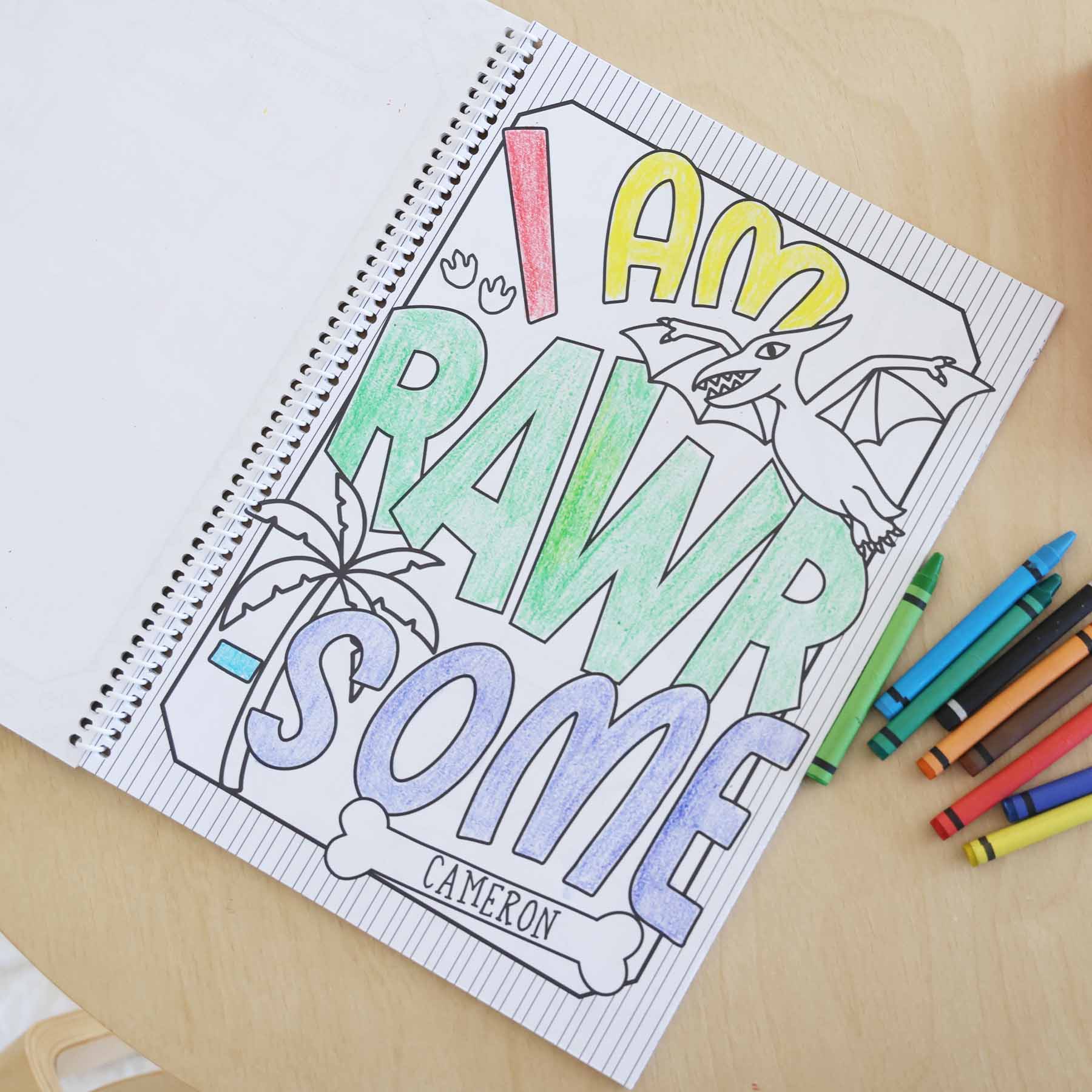 Personalized Coloring Book | Jurassic Playground - Image 5