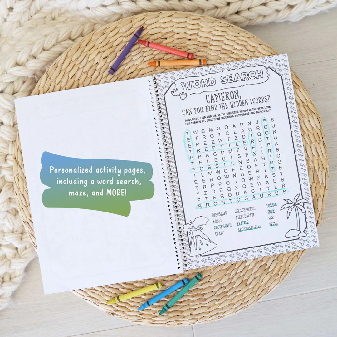 Personalized Coloring Book | Jurassic Playground - Image 4