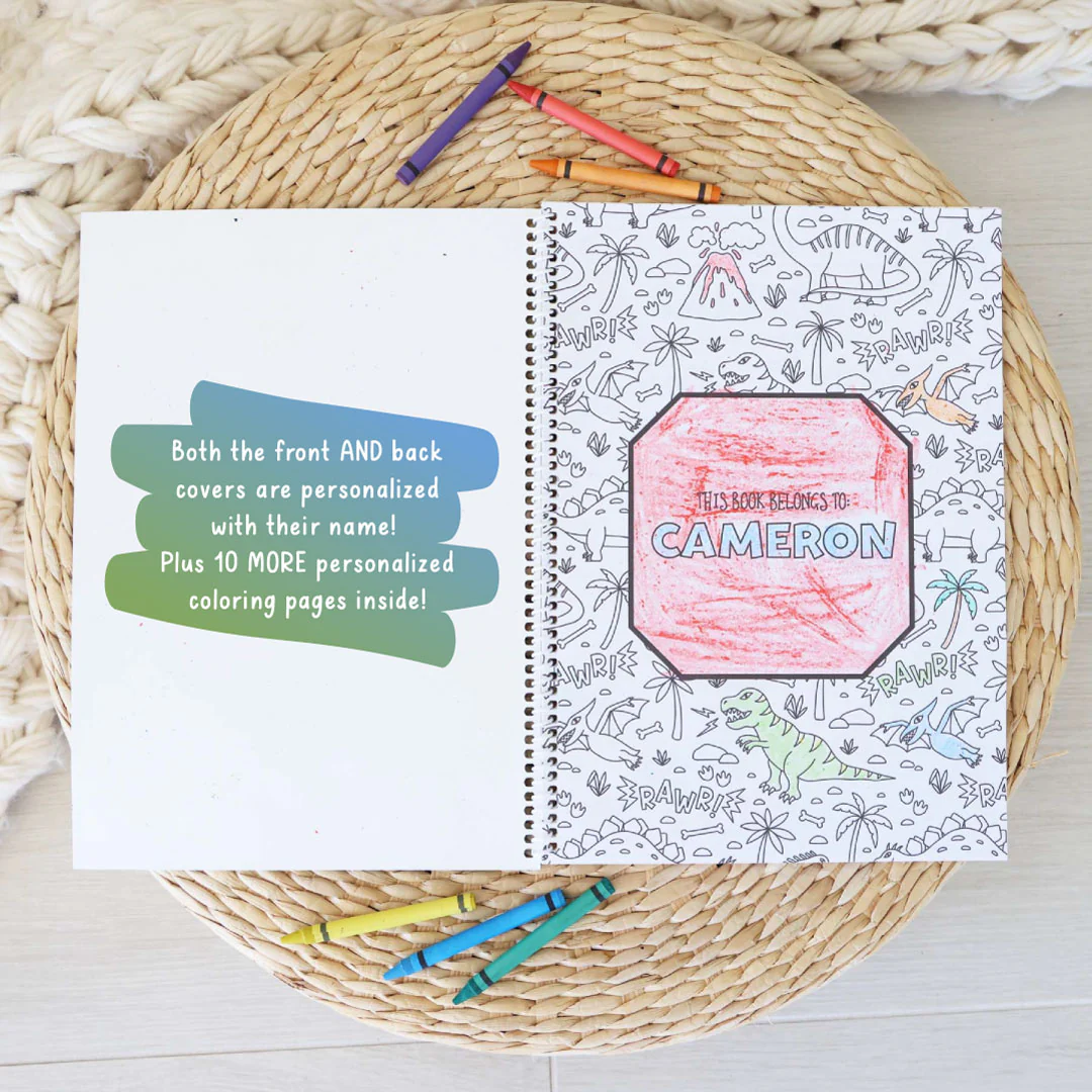 Personalized Coloring Book | Jurassic Playground - Image 9