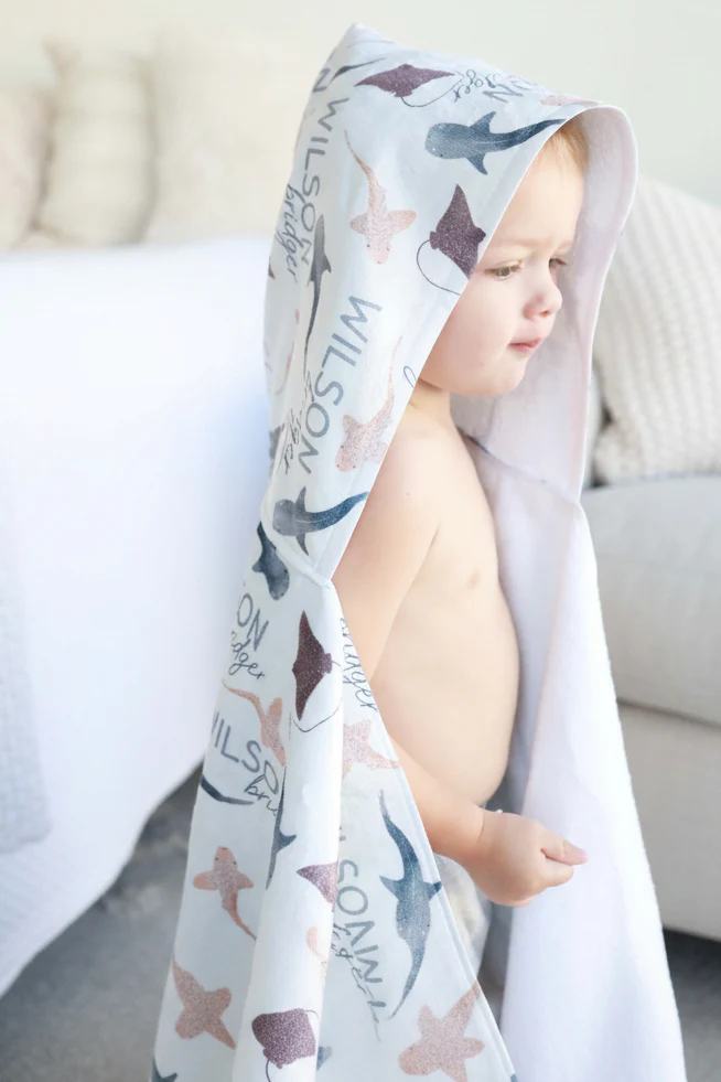 Personalized Hooded Towel | Fin Friends - Image 6