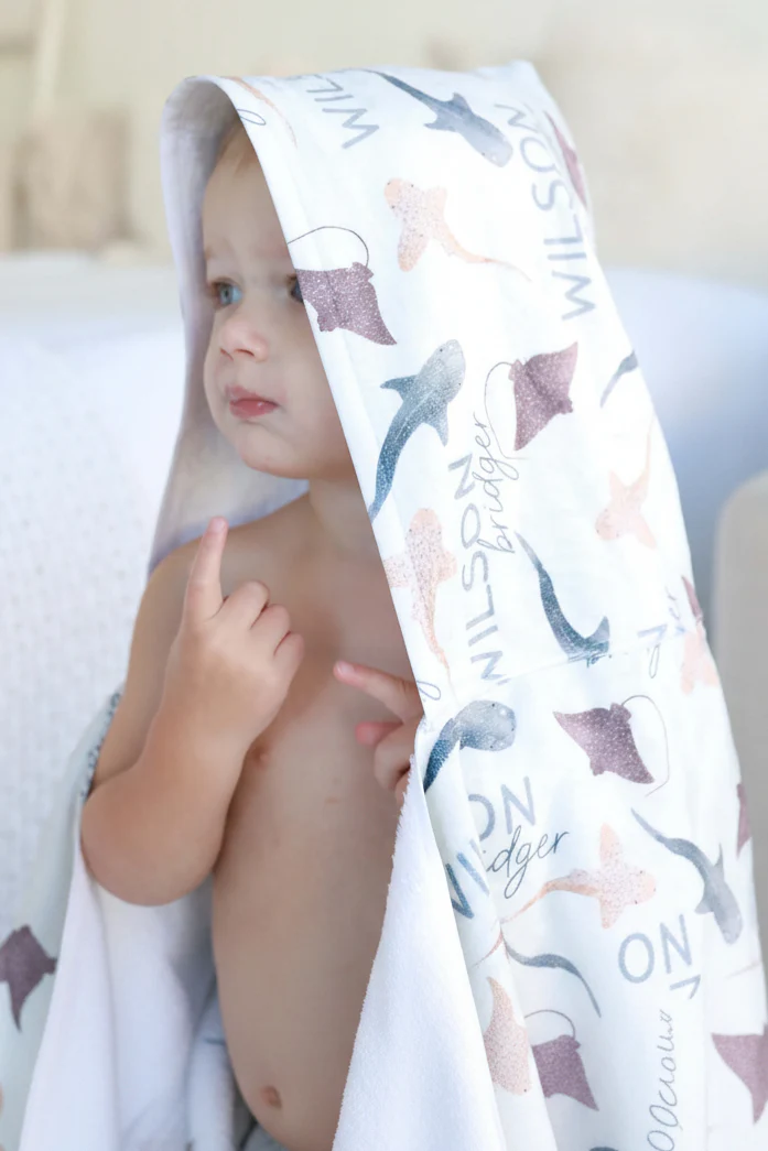 Personalized Hooded Towel | Fin Friends - Image 8