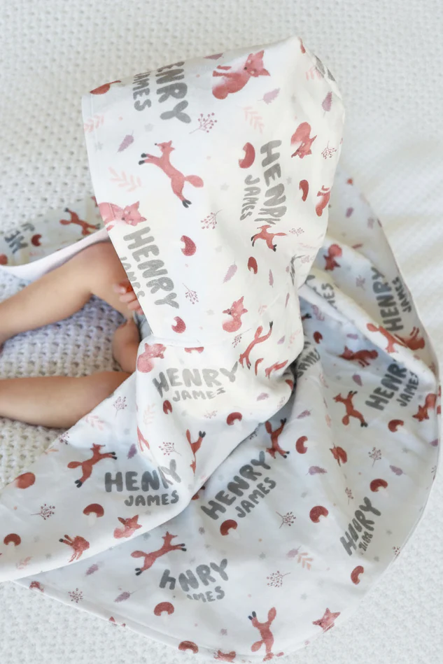 Personalized Hooded Towel | Red Fox Run - Image 10