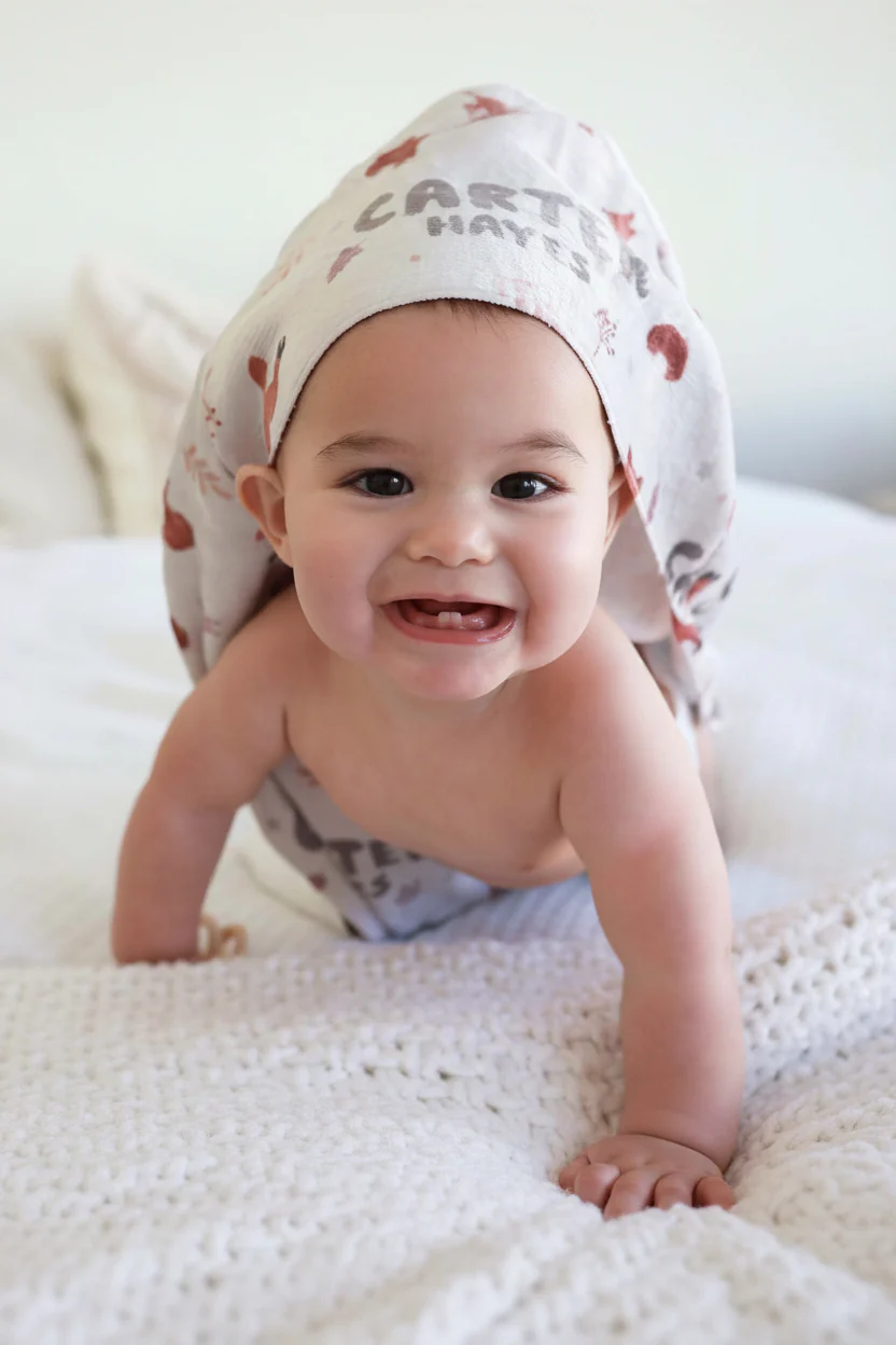 Personalized Hooded Towel | Red Fox Run - Image 6
