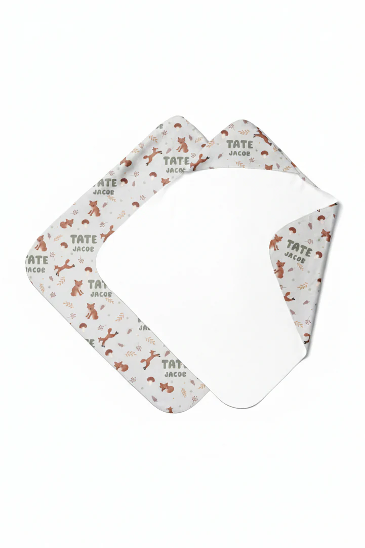 Personalized Hooded Towel | Red Fox Run - Image 8